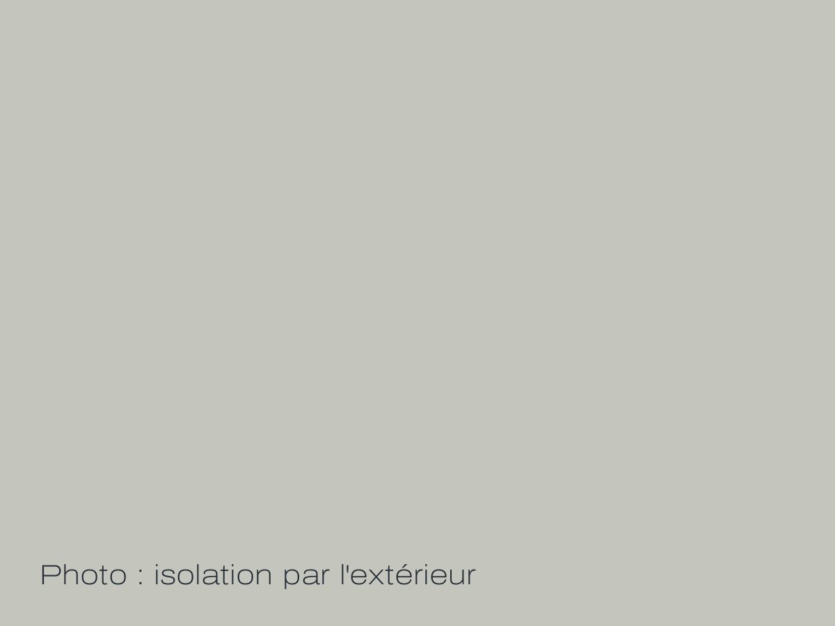 Emplacement pour une photo d'isolation par l'extérieur